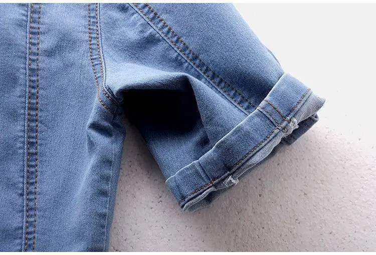 Denim Jean Jacket Women Short Sleeve