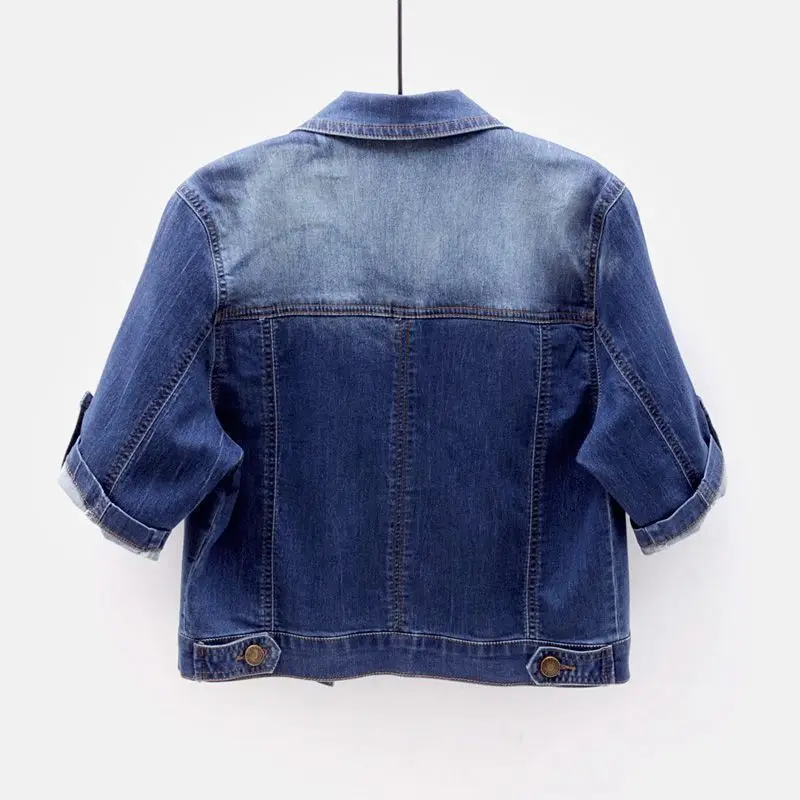 Denim Jean Jacket Women Short Sleeve