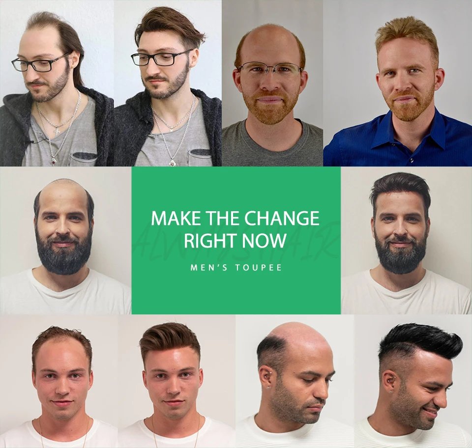 0.12-0.14mm PU Men Toupee Full Thickness Skin Indian Human Hair Men's Capillary Prothesis 130% Density Wig Man