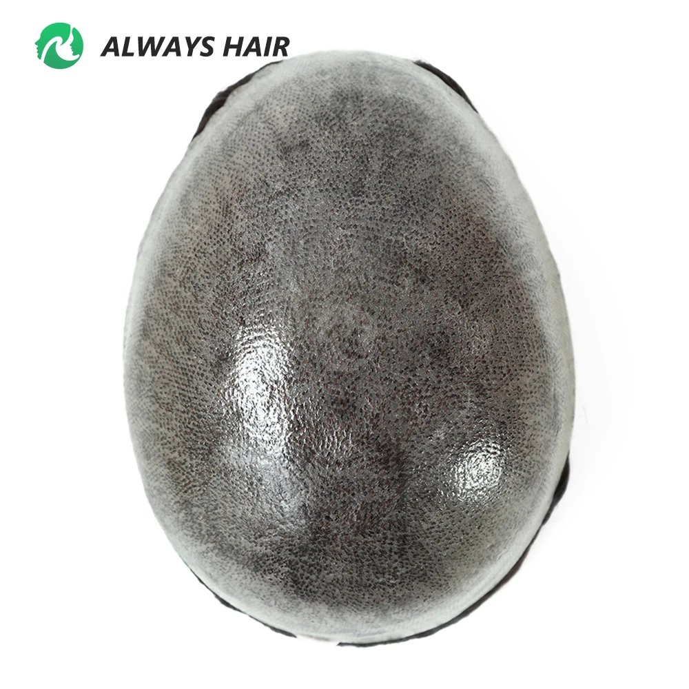0.12-0.14mm PU Men Toupee Full Thickness Skin Indian Human Hair Men's Capillary Prothesis 130% Density Wig Man
