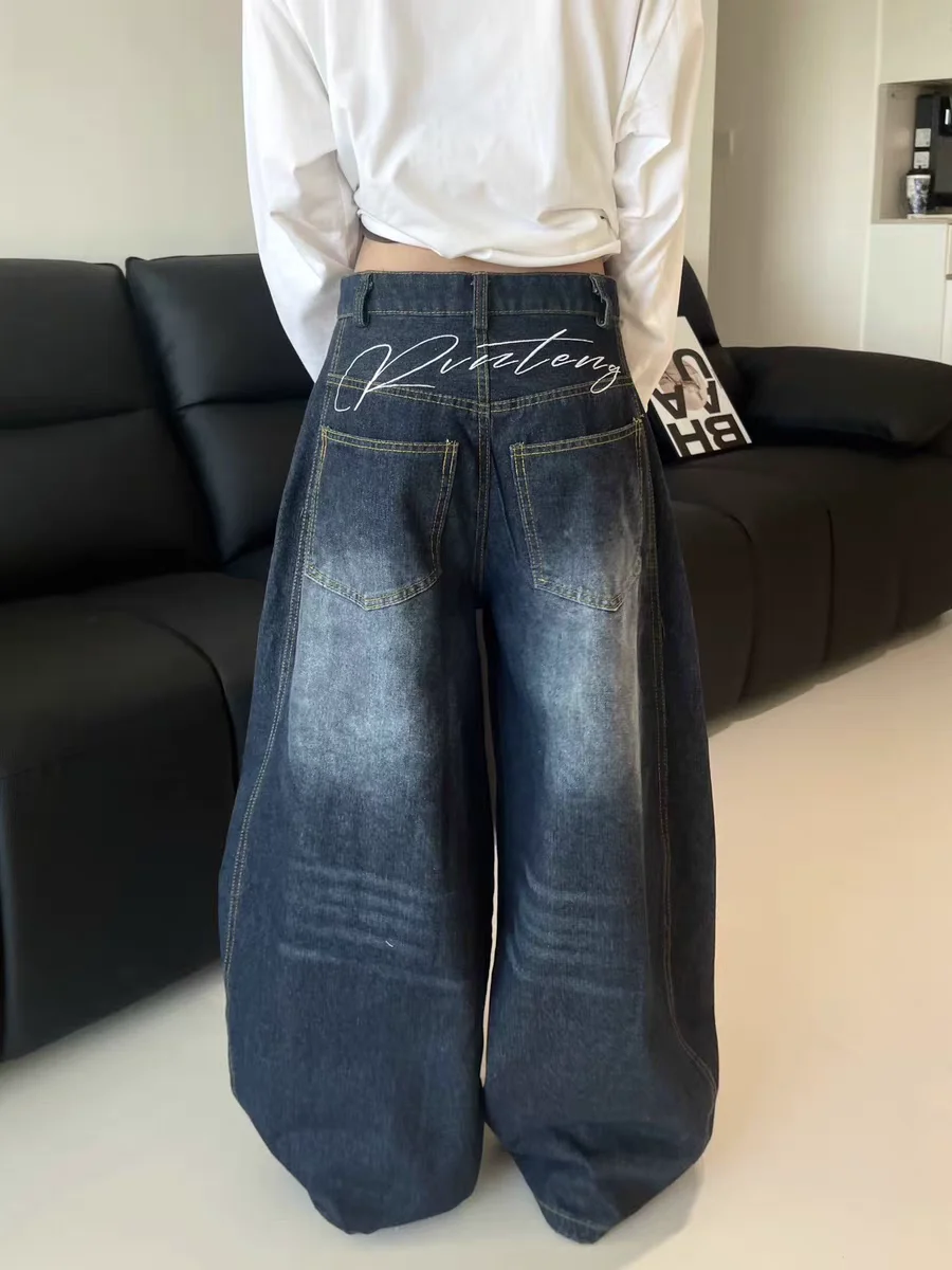 Casual Womens Y2K Loose Baggy Jeans