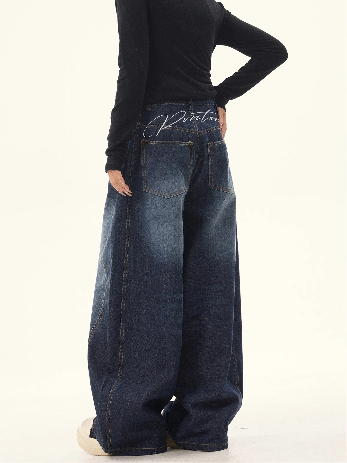 Casual Womens Y2K Loose Baggy Jeans