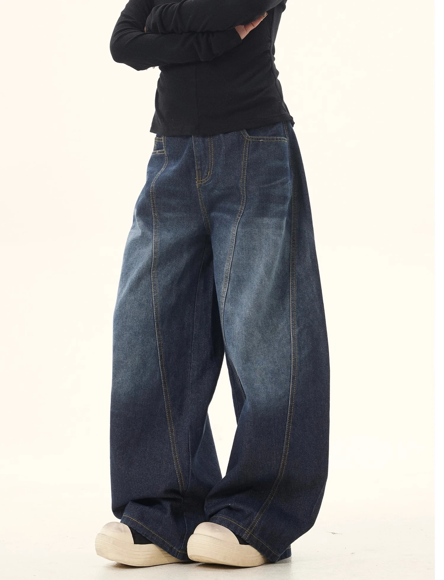 Casual Womens Y2K Loose Baggy Jeans