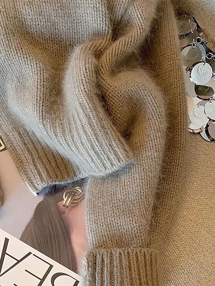 Cropped Cardigan Women's Knitted Sweater Jacket