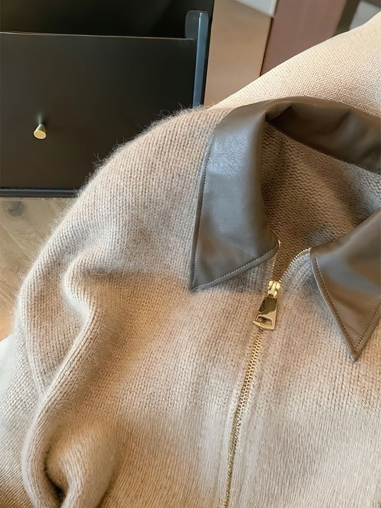 Cropped Cardigan Women's Knitted Sweater Jacket