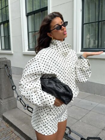 Polka Dot Printed Jacket