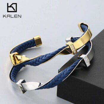 KALEN Titan Leather Bangle