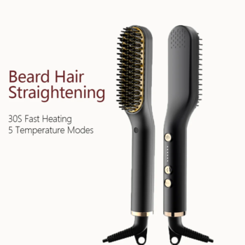 ANLAN Beard Hair Straightening Brush Hot Heated Comb Men Beard Multifunctional Straightener Ceramic Comb Quick Hair Styler