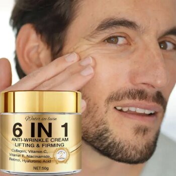 6 in 1 Anti-Wrinkle Cream with Collagen, Retinol & Hyaluronic Acid, Lifts, Firms & Nourishes for Softer, Confident Skin