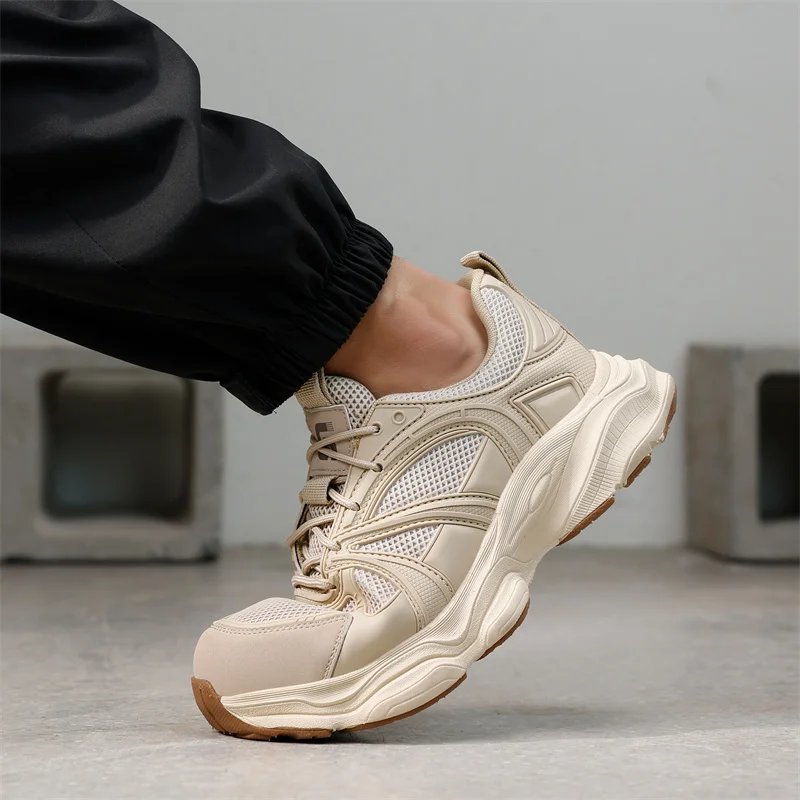 Summer Breathable Shock Absorption Work Protection Function Shoes Steel Toe Anti Smashing Anti Piercing Construction Boots