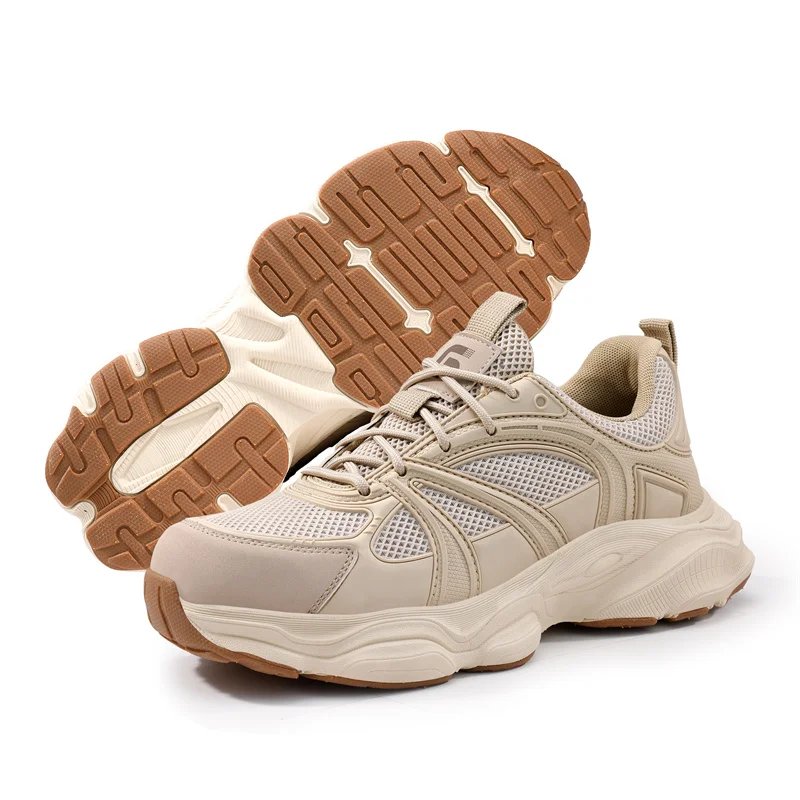 Summer Breathable Shock Absorption Work Protection Function Shoes Steel Toe Anti Smashing Anti Piercing Construction Boots