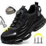 Men's Safety Shoes Protection And Elastic Safety Boots Fashionable Casual Shoes Breathable Odor Protection Men's Work Shoes