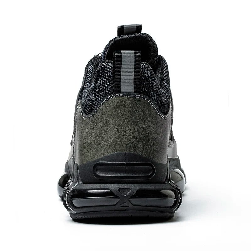 Rotating Button Safety Shoes Men Steel Toe Sneaker Air Cushion Work Shoes Man Puncture Proof Work Safety Boots Protective Shoes