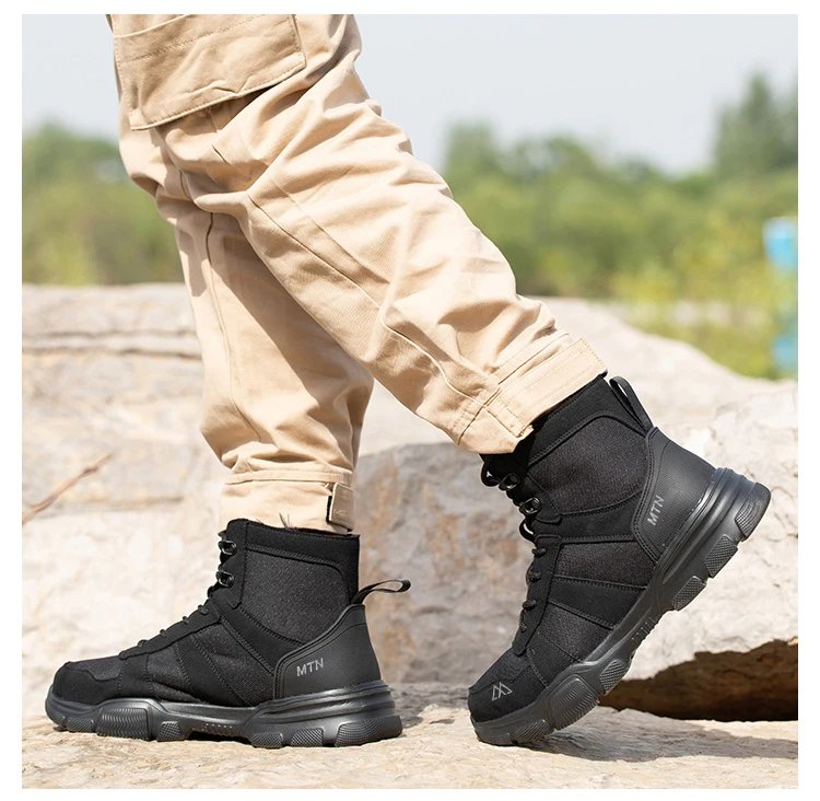Light Breathable Protection Safety Shoes Men Steel Toe Cap Anti smash Work Shoes Anti-puncture Indestructible Man Safety Boots