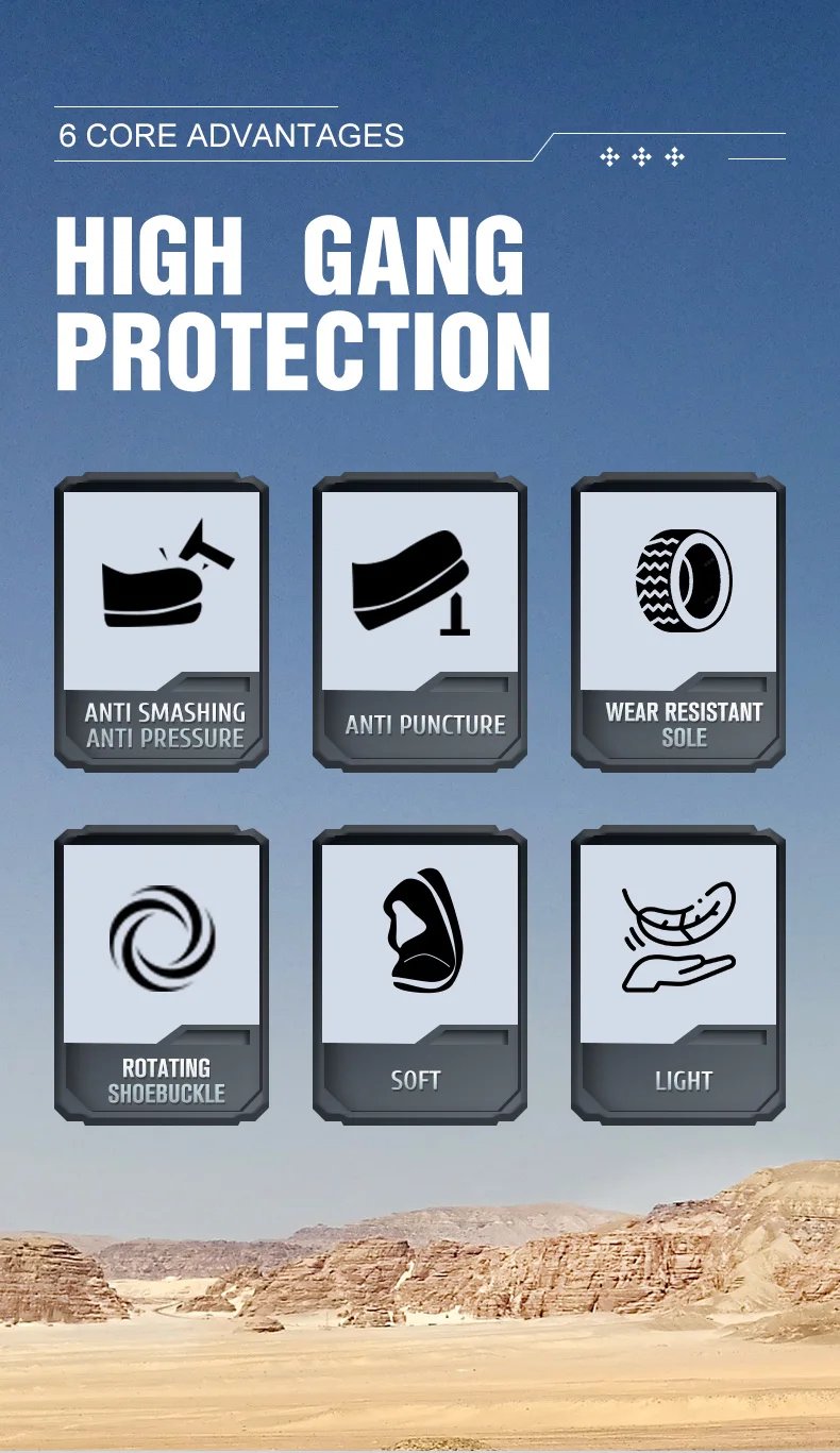 Waterproof Safety Boots Men Indestructible Steel Toe Work Boots Anti-smash Stab-resistant Safety Shoes Biker Botas Para Hombre