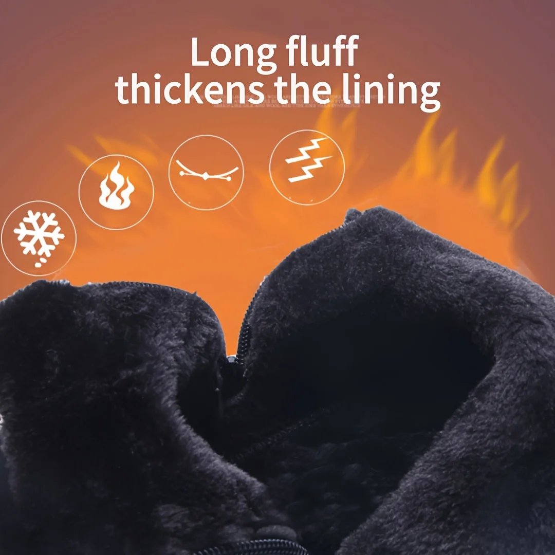 Winter shoes Men's sneakers Warm Cotton Zipper Snow Ankle Boots, Autumncasual shoes  Waterproof Snow Boots free shiping shoe