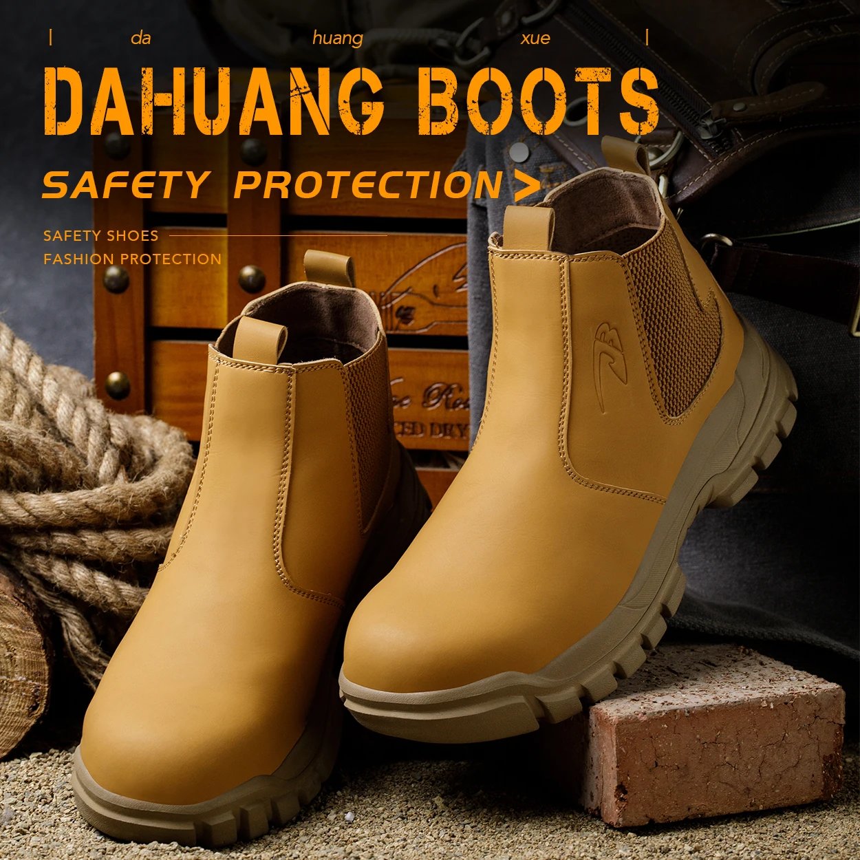 Water Proof Safety Work Shoes For Men Steel Head Leather Boots Male Footwear Indestructible Construction Work Shoes Brown