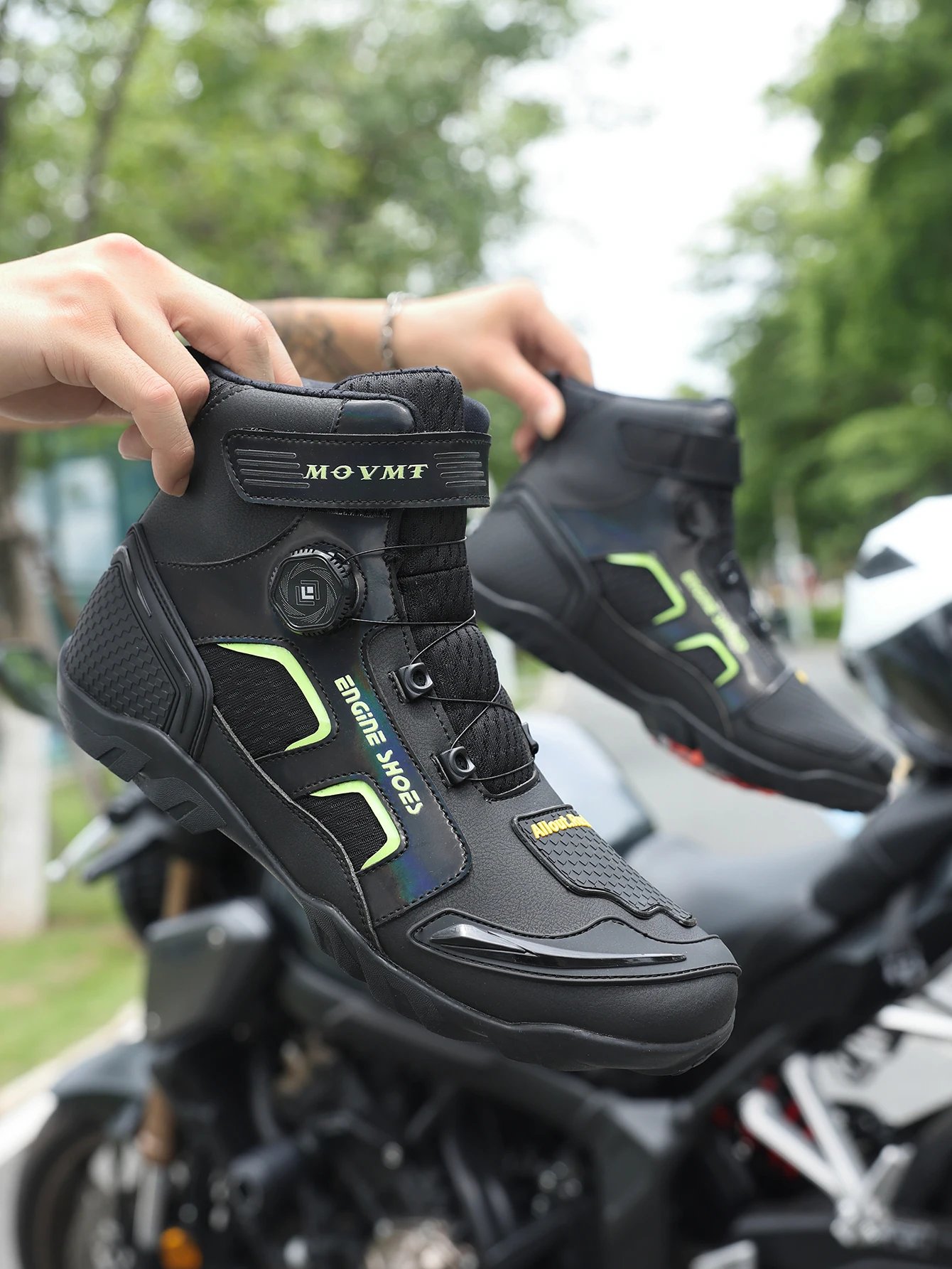 New Motorcycle Boots Men Leather Motos Breathable Anti Slip Wear-resistant Riders Boots Motorbike Racing Ankle Length Shoes