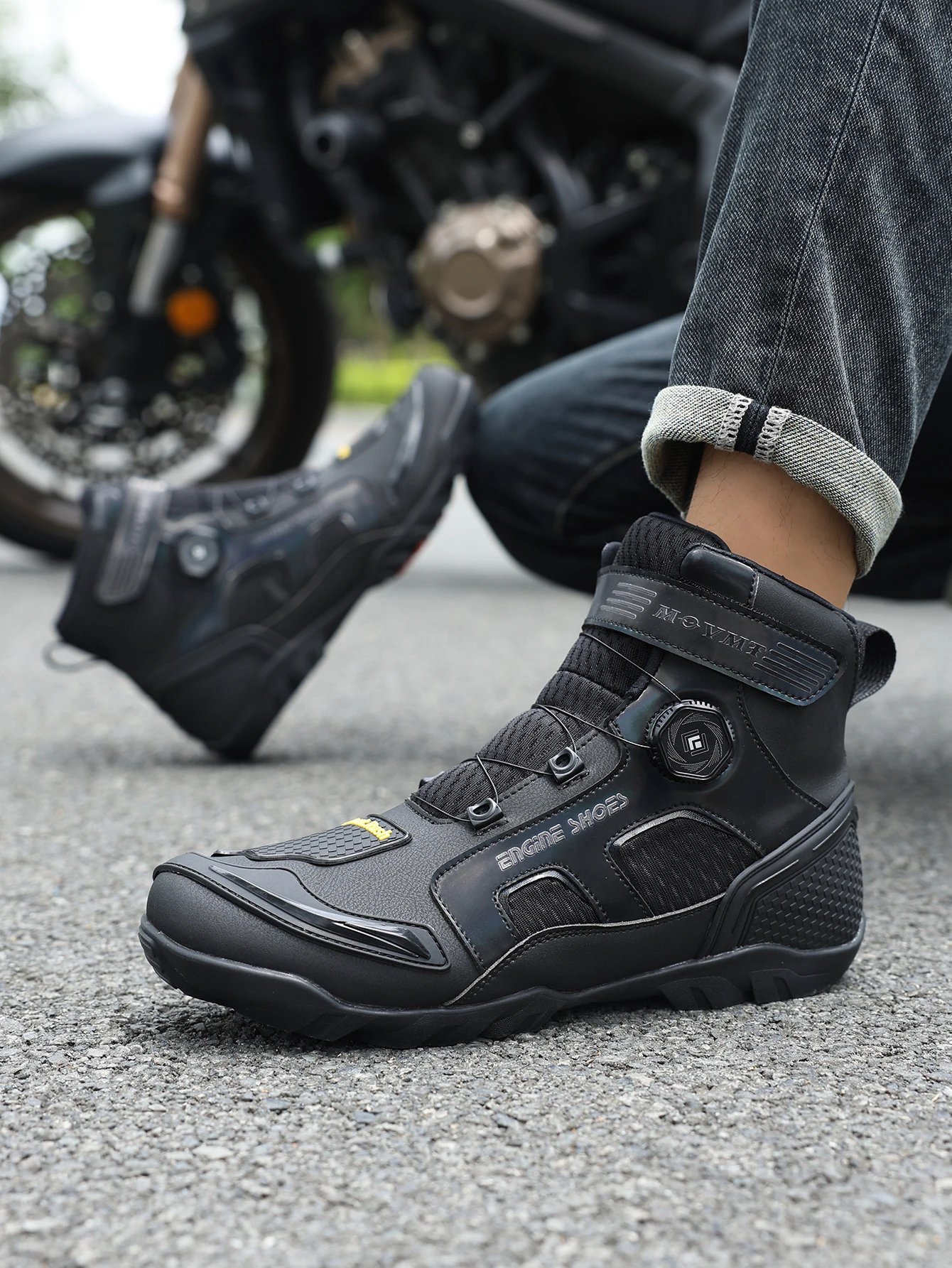 New Motorcycle Boots Men Leather Motos Breathable Anti Slip Wear-resistant Riders Boots Motorbike Racing Ankle Length Shoes