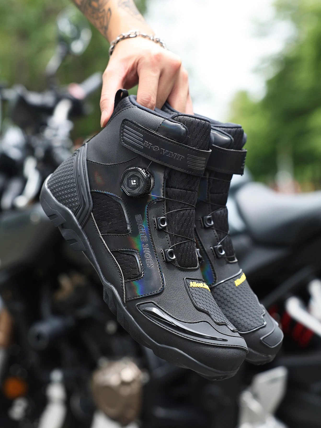 New Motorcycle Boots Men Leather Motos Breathable Anti Slip Wear-resistant Riders Boots Motorbike Racing Ankle Length Shoes