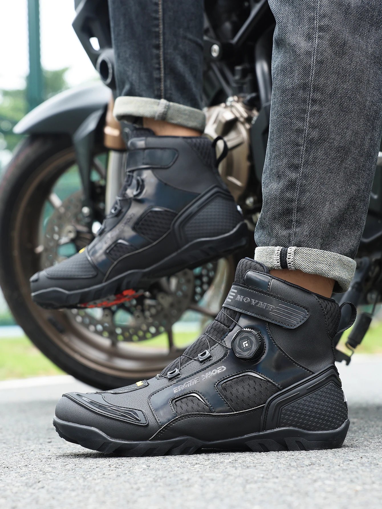 New Motorcycle Boots Men Leather Motos Breathable Anti Slip Wear-resistant Riders Boots Motorbike Racing Ankle Length Shoes