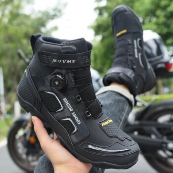 New Motorcycle Boots Men Leather Motos Breathable Anti Slip Wear-resistant Riders Boots Motorbike Racing Ankle Length Shoes