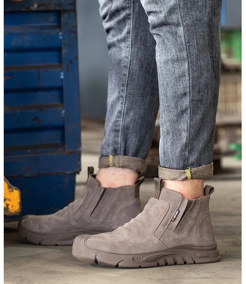 Steel Toe Cap Working Boots Anti-Puncture Work Shoe For ManIndestructible Work Shoes Outdoor Work Shoes Safety Boots for Men