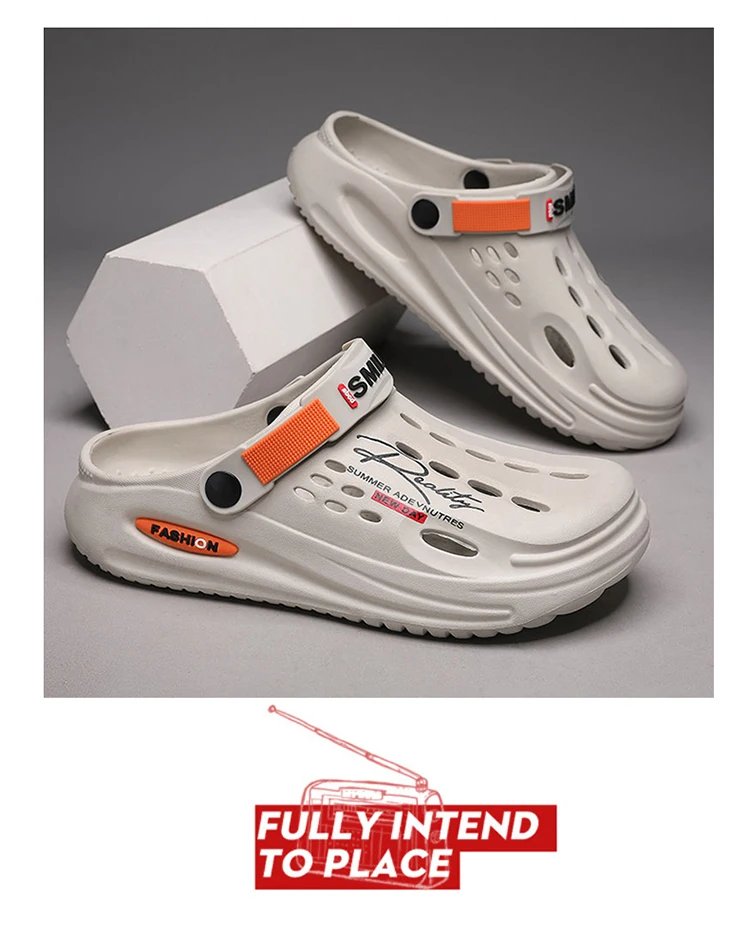 Summer Clogs Sandals 47 Men Clogs EVA Slippers Soft Sole Breathable Beach Slippers Men Home Slippers Outdoor Antiskid Slippers