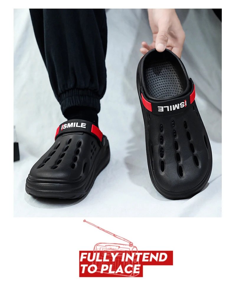 Summer Clogs Sandals 47 Men Clogs EVA Slippers Soft Sole Breathable Beach Slippers Men Home Slippers Outdoor Antiskid Slippers