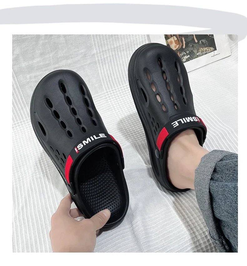 Summer Clogs Sandals 47 Men Clogs EVA Slippers Soft Sole Breathable Beach Slippers Men Home Slippers Outdoor Antiskid Slippers