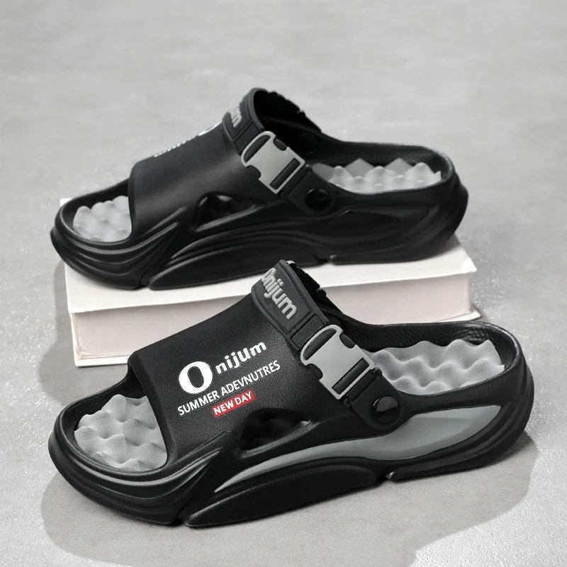 Summer Men's Massage Slippers Outdoor Sandals Beach Comfortable Indoor Slides Water Clogs Casual Shoes Men Women Home Slippers