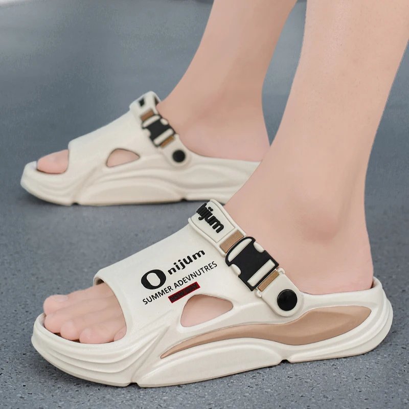 Summer Men's Massage Slippers Outdoor Sandals Beach Comfortable Indoor Slides Water Clogs Casual Shoes Men Women Home Slippers