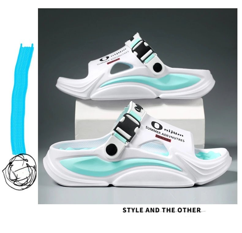 Summer Men's Massage Slippers Outdoor Sandals Beach Comfortable Indoor Slides Water Clogs Casual Shoes Men Women Home Slippers