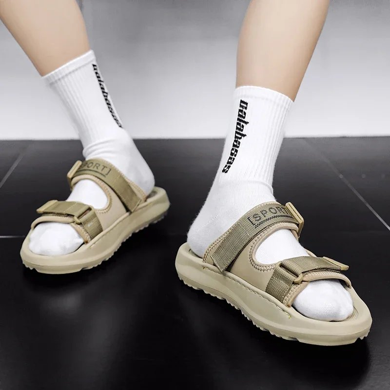 New Arrival Man Slippers Lightweight Walking Half Footwear Comfortable Men's Casual Half Drag Non-Slip Outdoor Male Cool Sandals