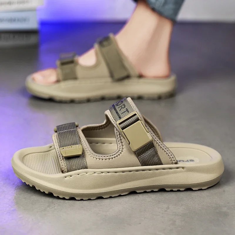 New Arrival Man Slippers Lightweight Walking Half Footwear Comfortable Men's Casual Half Drag Non-Slip Outdoor Male Cool Sandals