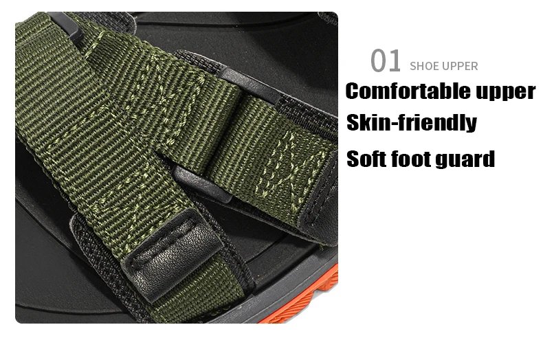 Summer Men's Sandals Trendy Casual Outdoor Sport Shoes for Holidays Beach Breathable Wear-Resistant Hiking & Walking Sandals