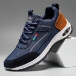 Men's Trendy Sports Shoes Lightweight Breathable Modern Non Slip Shoes Suede Detailing Outdoor Stylish Daily Wear Men Sneakers