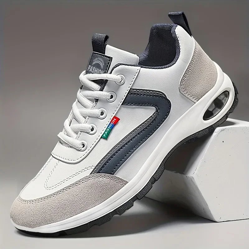 Men's Trendy Sports Shoes Lightweight Breathable Modern Non Slip Shoes Suede Detailing Outdoor Stylish Daily Wear Men Sneakers
