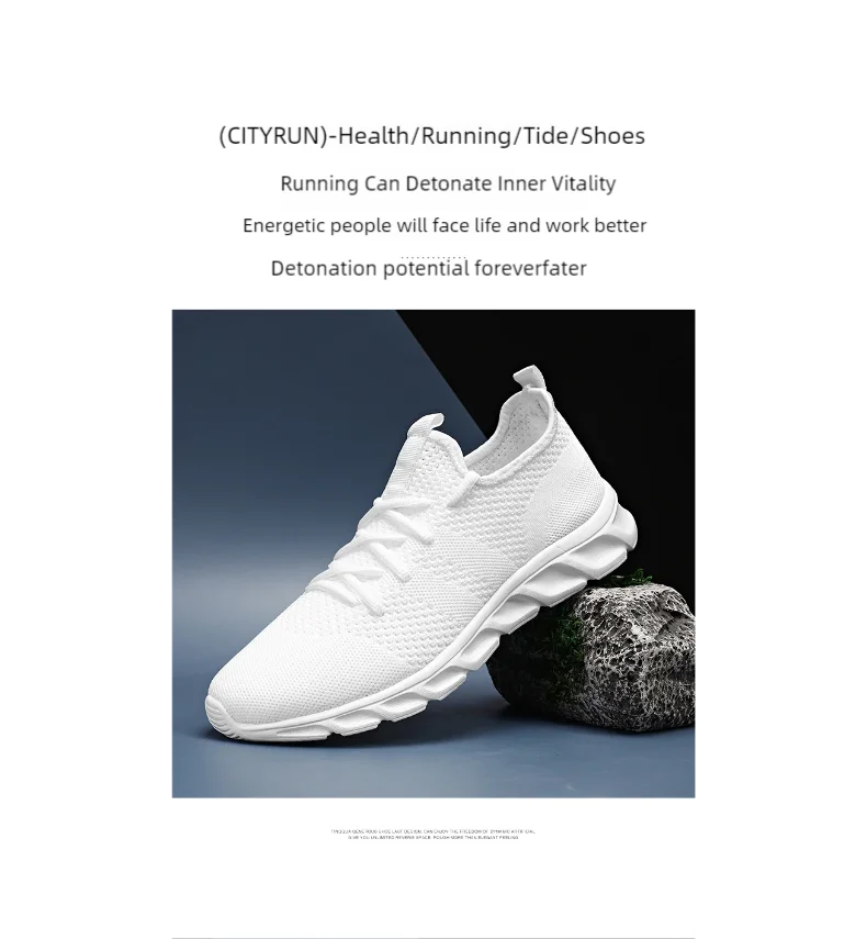 Men's casual sports shoes breathable summer light Soft sole comfort outdoor running shoes fashion student mesh plus size sneaker