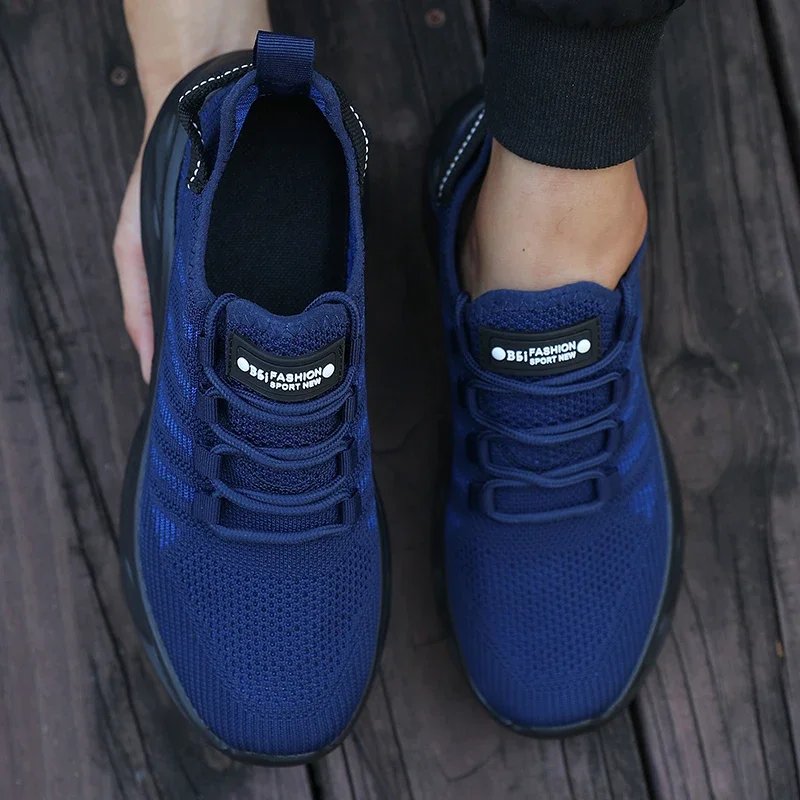 Men's Thick Soled Sports Shoes for Spring and Summer Women's Breathable and Shock-absorbing Fashionable Running Shoes Bare Foot