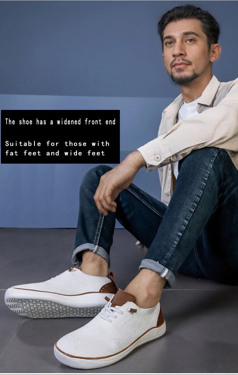 Men's wide shoes, large size casual shoes, suitable for people with fat feet wide feet, soft and light walking shoes