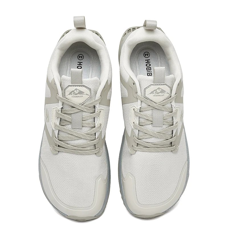 HOBIBEAR Unisex Hiking Sneakers Lace-Up Walking Shoes Outdoor Travel Artificial Leather Sneakers