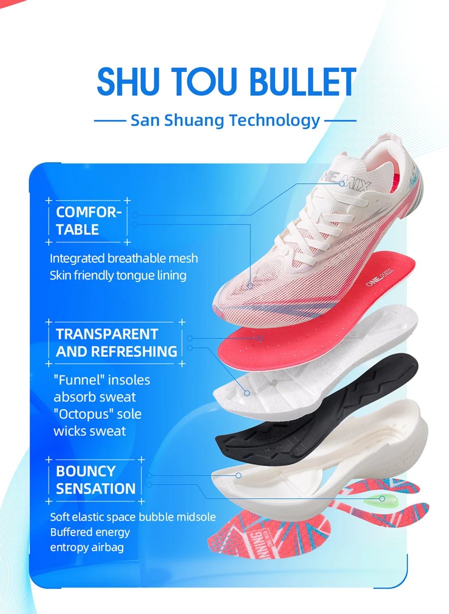 ONEMIX 2026 Tupo New Carbon Plate Marathon Running Shoe Pro Tests Stable Support For Shock-absorbing Ultralight Bounce Sneakers