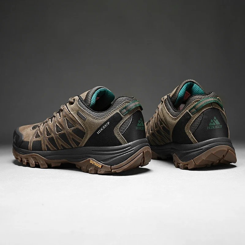 HIKEUP New Arrival Mens Hiking Shoes Breathable Lace Up Trekking Male Cushioning Outdoor Climbing Tourism Sneakers for Men