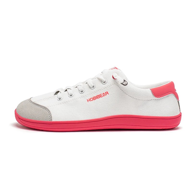 HOBIBEAR Wide Toe Barefoot Shoes for Unisex Minimalist Artificial Leather Sneakers Lightweight Adjustable Slip On Walking Shoes