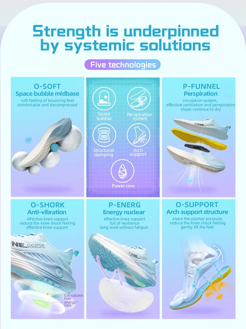 ONEMIX Casual Running Shoes Breathable Summer Jogging Shoes Men Lightweight Women Gym Shoes Outdoor Male Cushion Sports Shoes