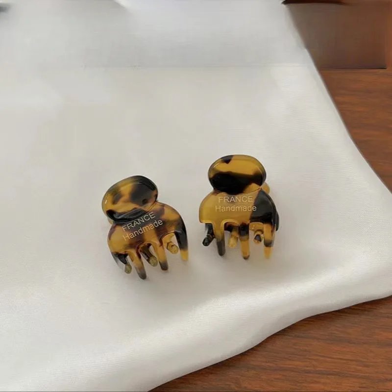 2Pcs/Set Mini 2cm Acetate Small Hair Claw Side Pins Acetate Hair Crabs for Girls Cute Hairpin Clips Women Hair Accessories