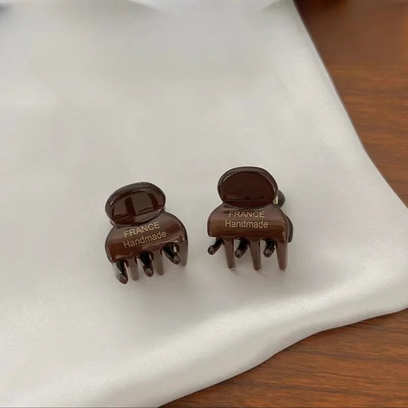 2Pcs/Set Mini 2cm Acetate Small Hair Claw Side Pins Acetate Hair Crabs for Girls Cute Hairpin Clips Women Hair Accessories