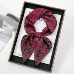 Luxury Silk Scarf 70*70cm Square Retro Paisley Print Women Shawl Headband Small Hair Scarves Female Handkerchief Hijab