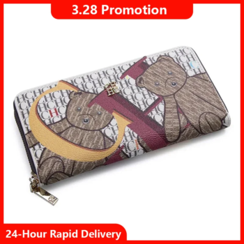 CH High Quality Luxury Women's Wallet Classic Retro Folding Print Design Fashionable Premium Zero Wallet